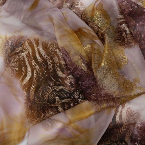 FLAT CHIFFON DP GLITTER PRINT