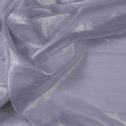 GEORGETTE LUREX STRIPES - SILVER